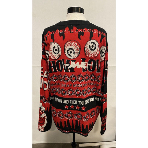 Cheap Monday Unisex Medium Stranger Than‎ Fiction Knit Show Me Love Sweater - Picture 5 of 16